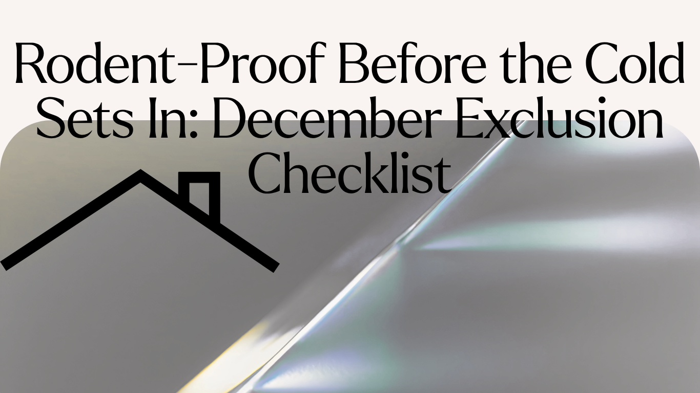 rodent-proof before the cold sets in: december exclusion checklist